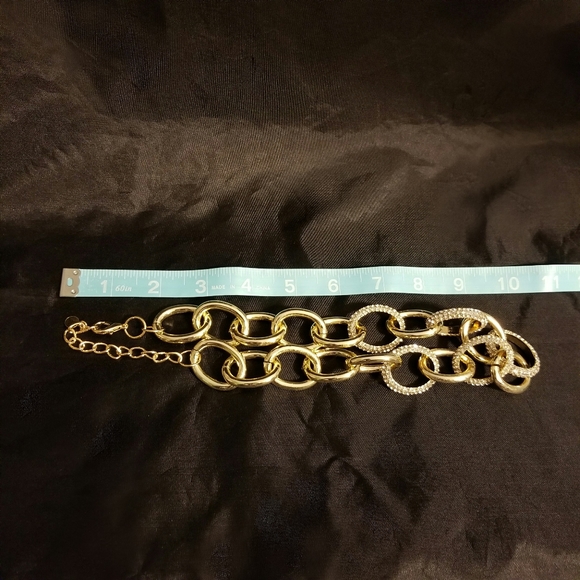 Jennifer & Co. Rhinestone Pave Link Chain Necklace Set On A Sleek Link Chain - Picture 8 of 8